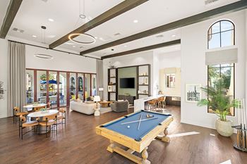 Resident clubhouse with pool table